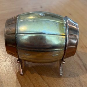 Vintage Miniature Brass & copper Beer Keg Whiskey Barrel in good condition